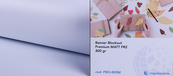 Banner Bifacciale Blockout Premium - banner bifacciale - stampa ecosolvente - banner PVC - supporti per la stampa - mondocarta - banner blockout - premium - cartelloni pubblicitari